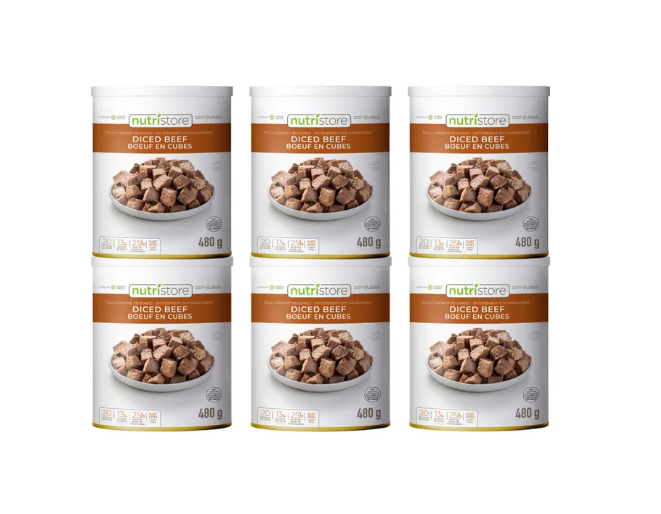 Nutristore Freeze Dried Diced Beef 6x420 G