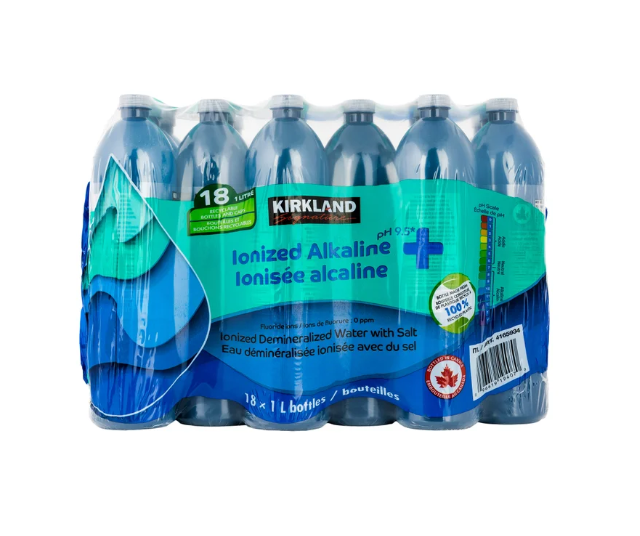 KIRKLAND SIGNATURE Ionized Alkaline Spring Water 18x1 L