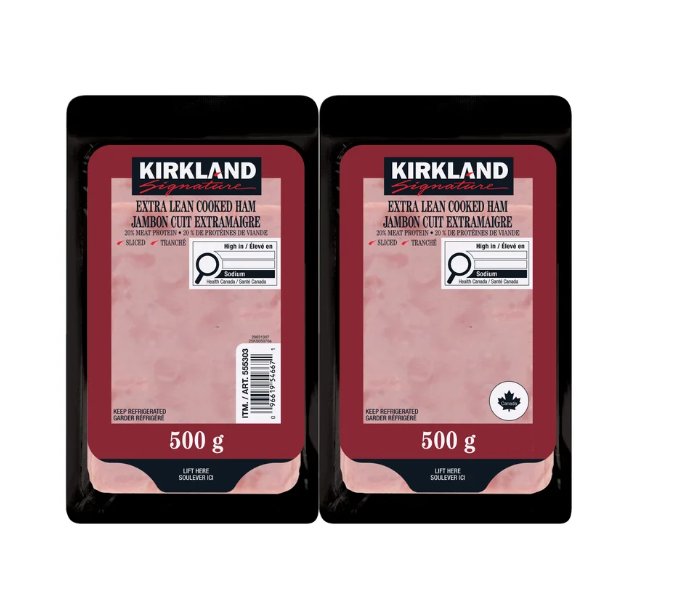 KIRKLAND SIGNATURE Sliced Extra Lean Cooked Ham 2x500 G