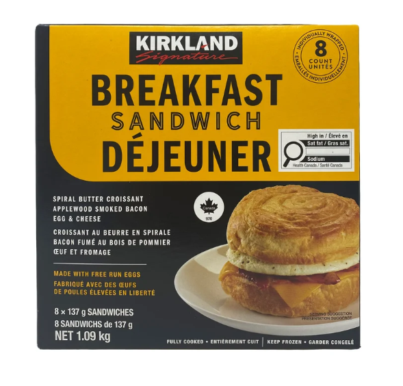 KIRKLAND SIGNATURE Breakfast Sandwitch 8x137 G