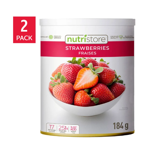 Nutristore Freeze Dried Strawberries 2 Pack, 184 G