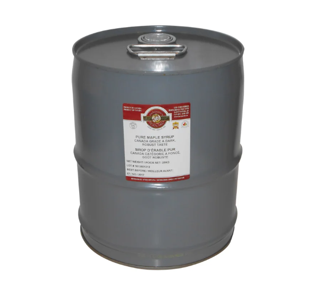 BERNARD Canada Grade A Dark, Robust Taste Maple Syrup 25 Kg