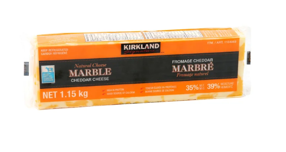 KIRKLAND SIGNATURE Marble Cheddar Cheese 1.15 Kg