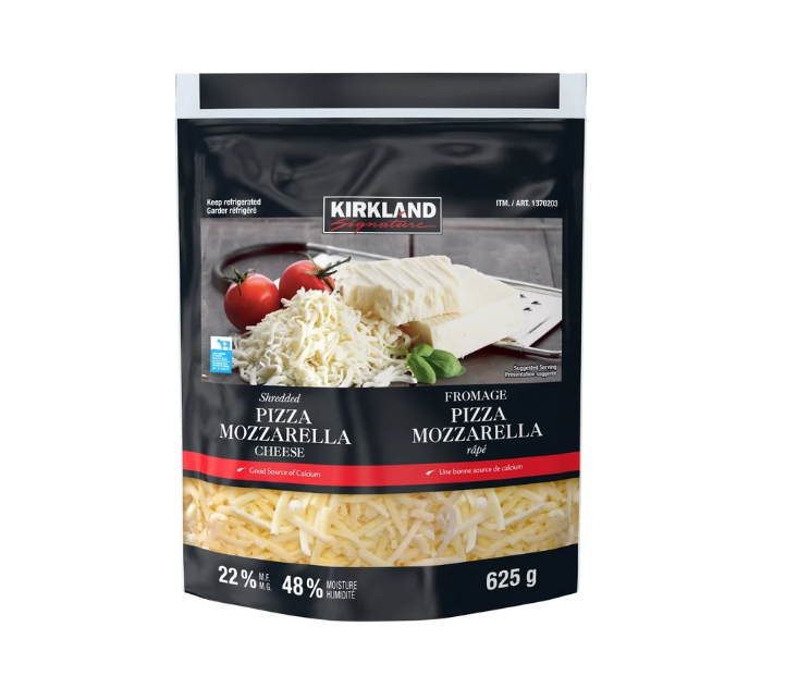KIRKLAND SIGNATURE Shredded Pizza Mozzarella Cheese 2x625 G