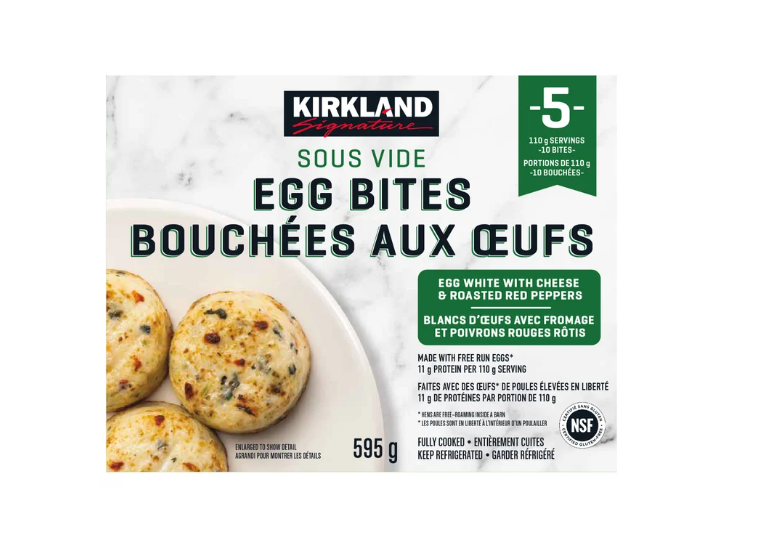 KIRKLAND SIGNATURE Egg Bites, egg White with Cheese & Red pepper 595 G