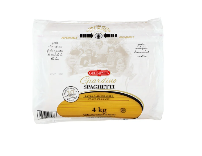Griss Pasta Giardino Spaghetti 4 Kg