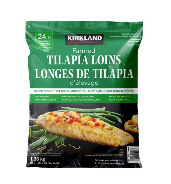 KIRKLAND SIGNATURE Frozen Tilapia Loins 1.36 Kg