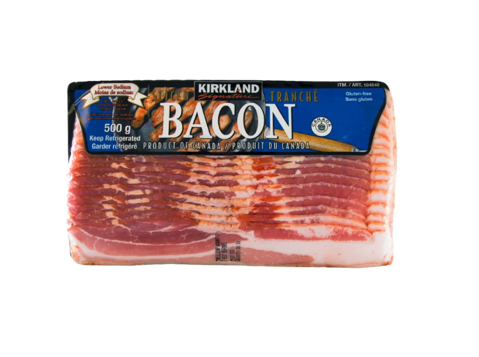 KIRKLAND SIGNATURE Lower Sodium Sliced Bacon 4x500 G