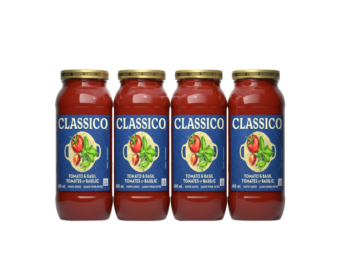Classico Tomato & Basil Pasta Sauce 4x600 ml