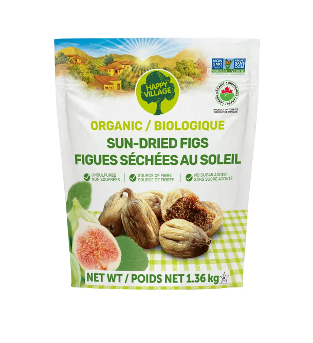 Happy Village Organic Sun-Dried Figs 1.36 Kg
