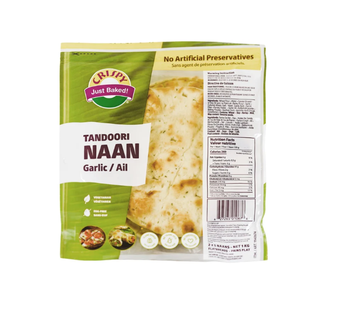 Crispy Garlic Naan 2x500 G