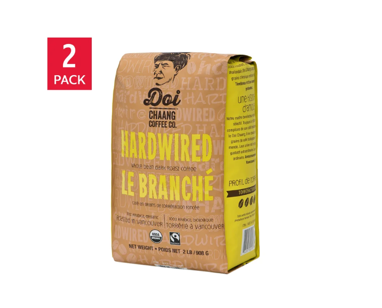 Doi Chaang Hardwired Dark Roast Whole Bean Coffee 2x908 G