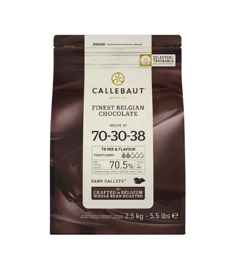 CALLEBAUT Dark Belgian Chocolate Callets 2.5 Kg