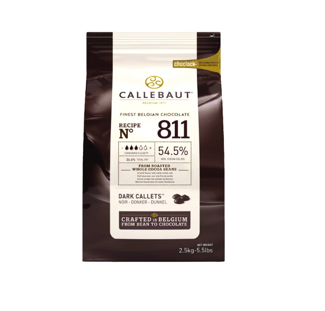 CALLEBAUT Dark Callets 54.5% Chocolate 2.5 Kg