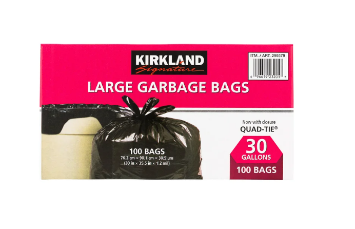 KIRKLAND SIGNATURE Garbage Bags 30 Gallons:100 Bags