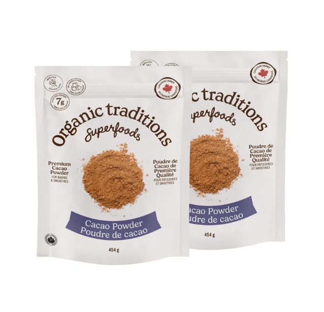 Organic traditions Cacao Powder 2 Pack