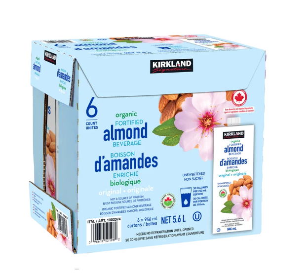 KIRKLAND SIGNATURE Almond Beverage 6x946 ml