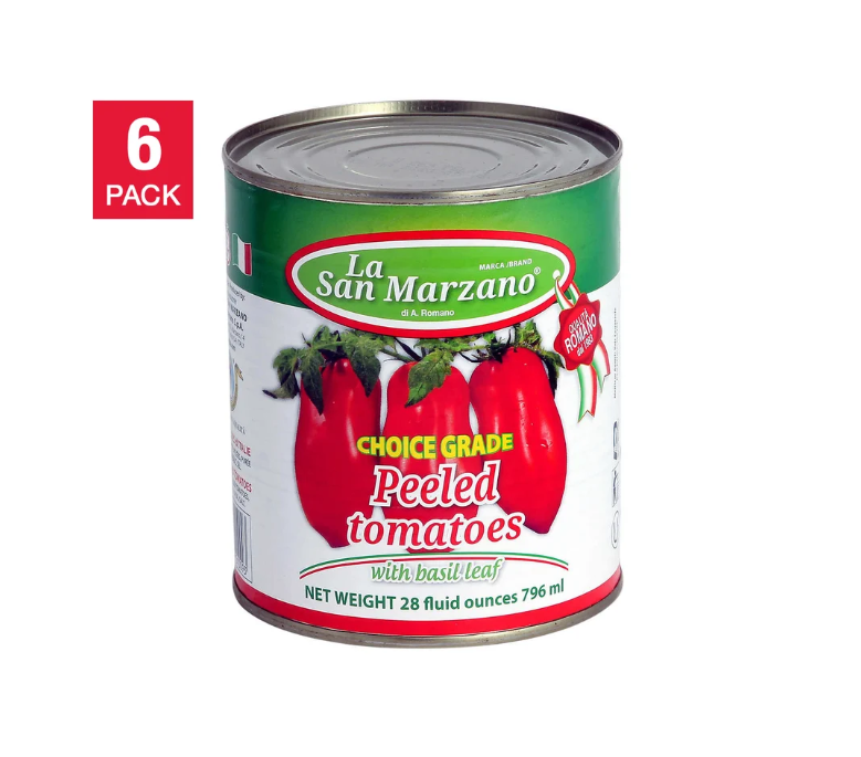 La San Marzano Whole Peeled Tomatoes 6x796 ml