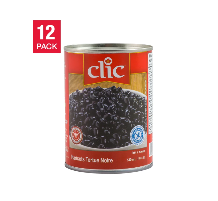 Clic Black Turtle Beans 12x540 ml
