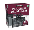 KIRKLAND SIGNATURE Smart Tie Industrial Drum Liners 55 Gallons:60 Bags