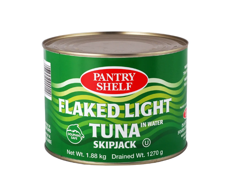 Pantry Shelf Flaked light Skipjack Tuna in Water 1.88 Kg