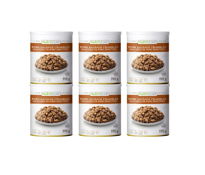 Nutristore Freeze Dried Sausage Crumbles 6x990 G