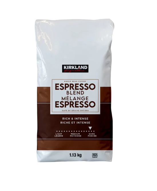 KIRKLAND SIGNATURE Whole Bean Coffee Espresso Blend 1.13 Kg