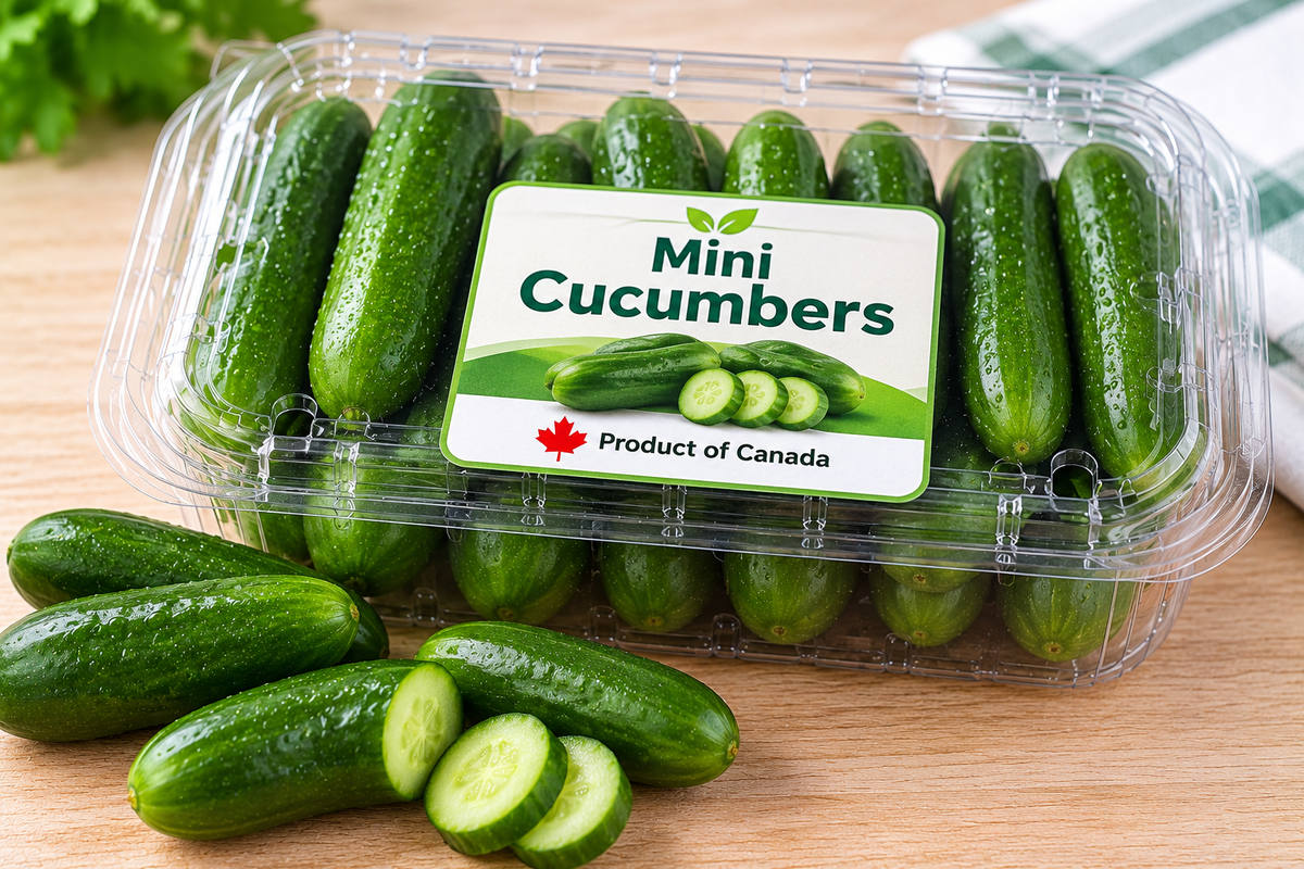 Mini Cucumbers- Product of Canada 1.36 Kg/ 3 lb