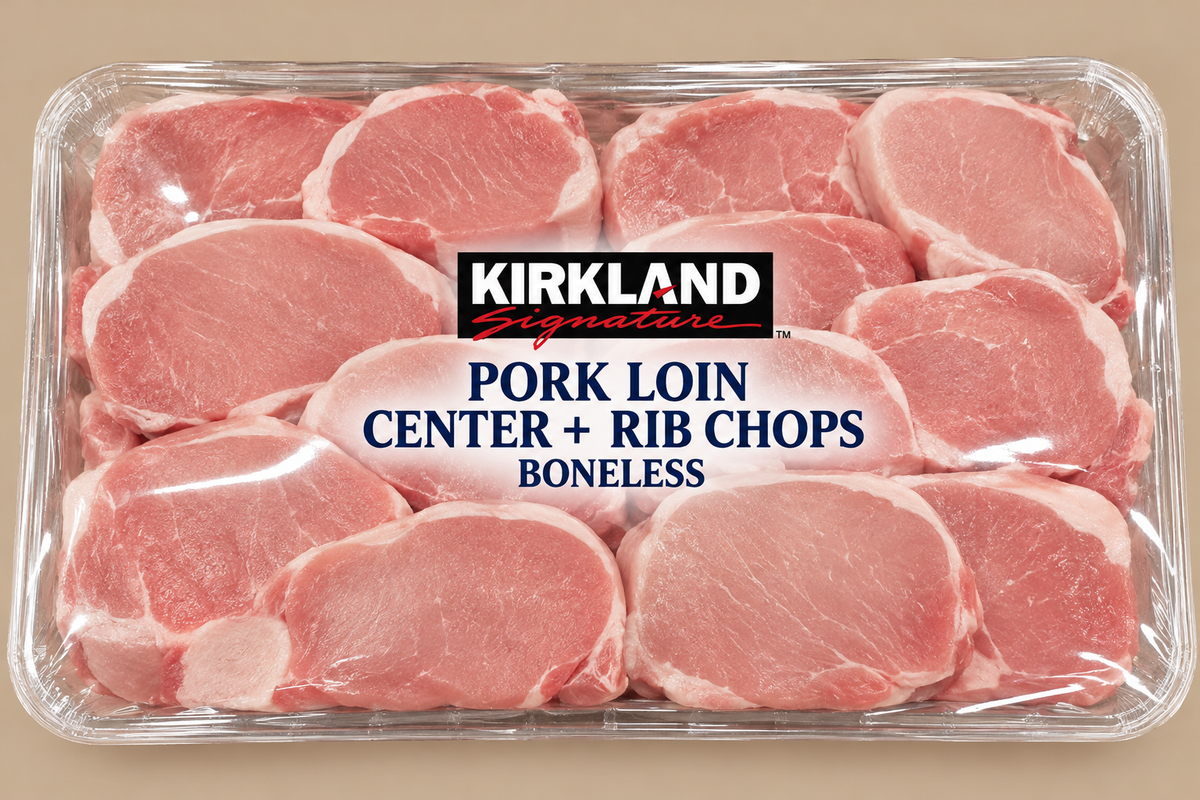 KIRKLAND SIGNATURE Pork Loin Center + Rib Chops Boneless 1.998 Kg