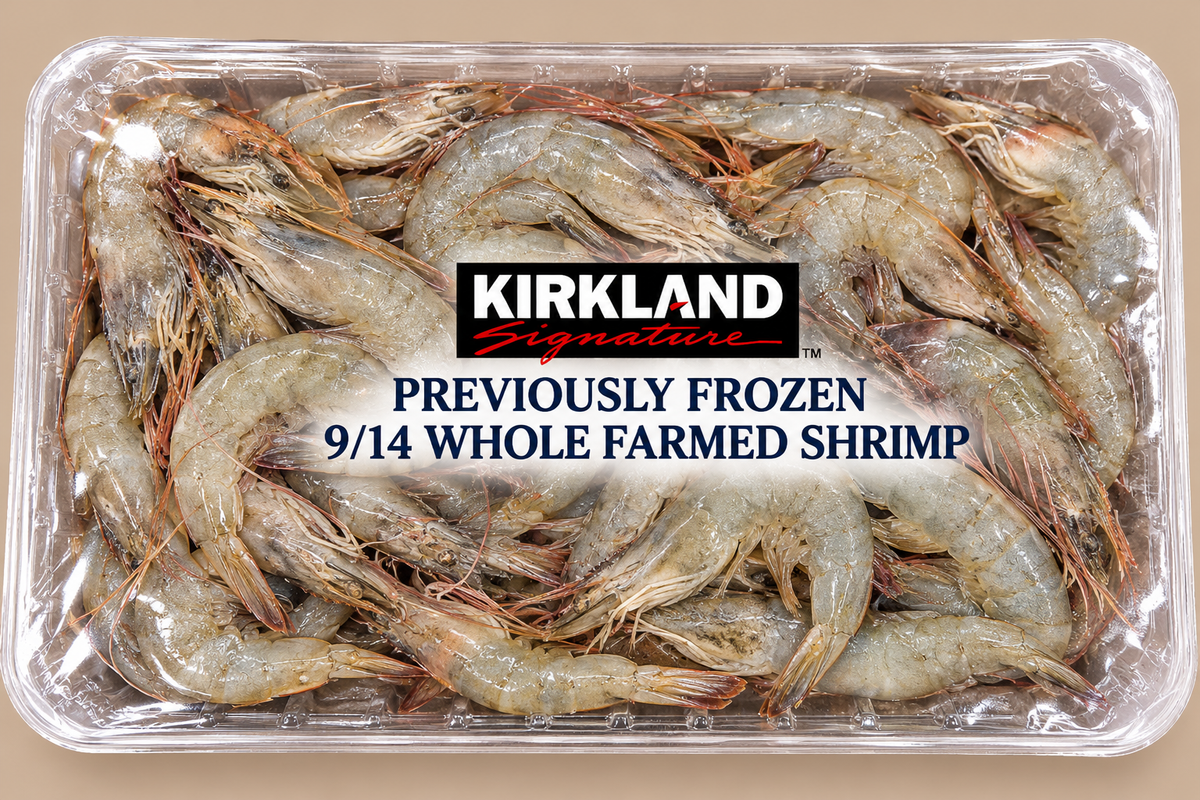 KIRKLAND SIGNATURE Previously Frozen 9/14 Whole Farmed Shrimp
