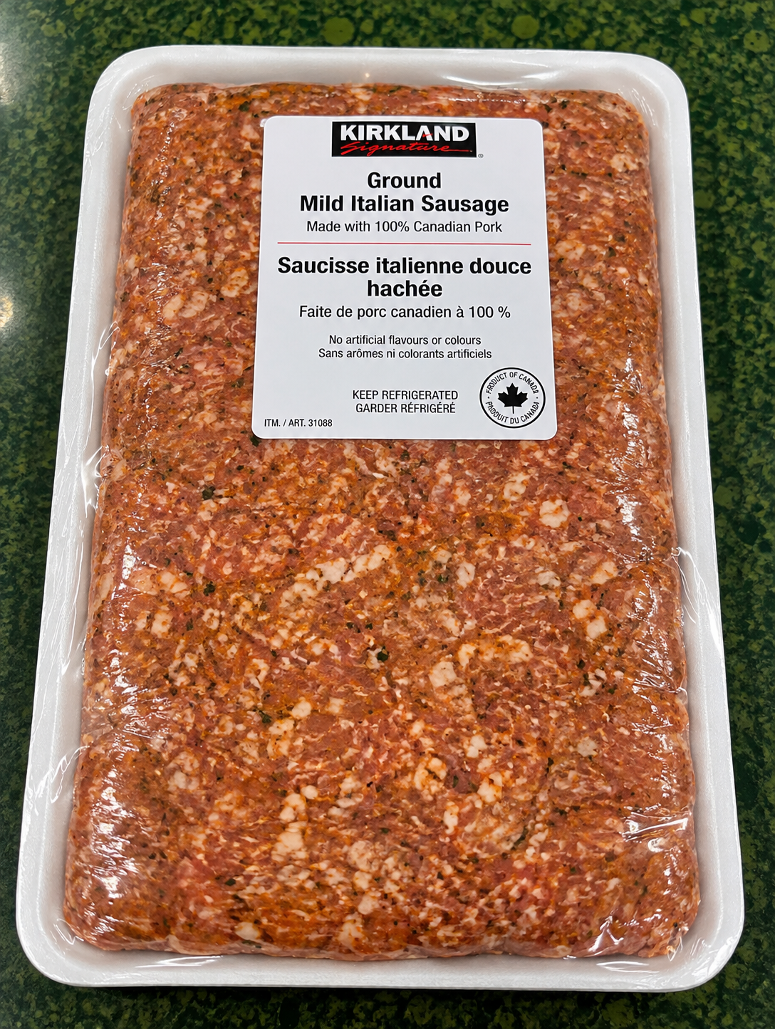 KIRKLAND SIGNATURE Ground Mild Italian Sausage