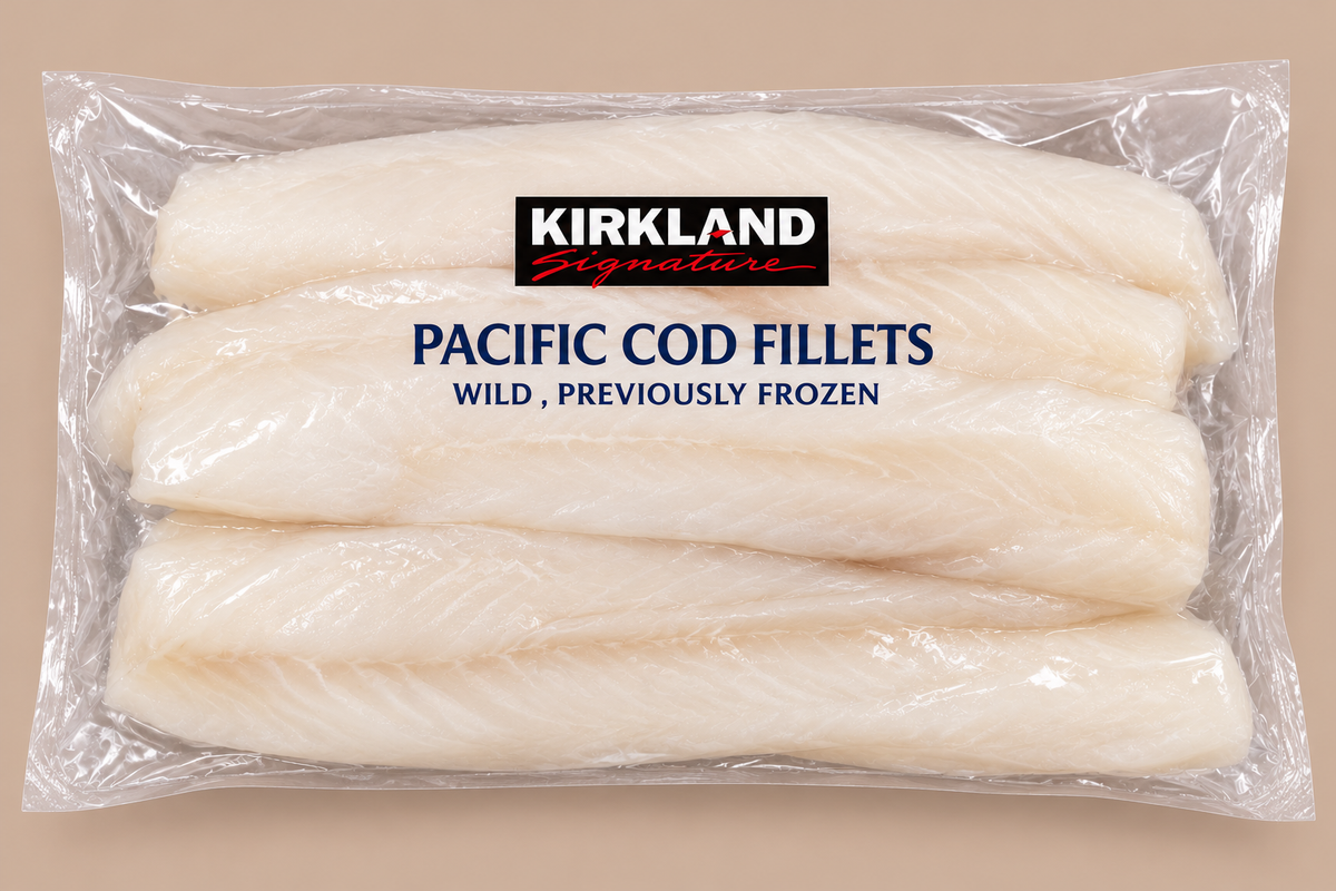 KIRKLAND SIGNATURE Pacific Cod Fillets Wild , Previously Frozen