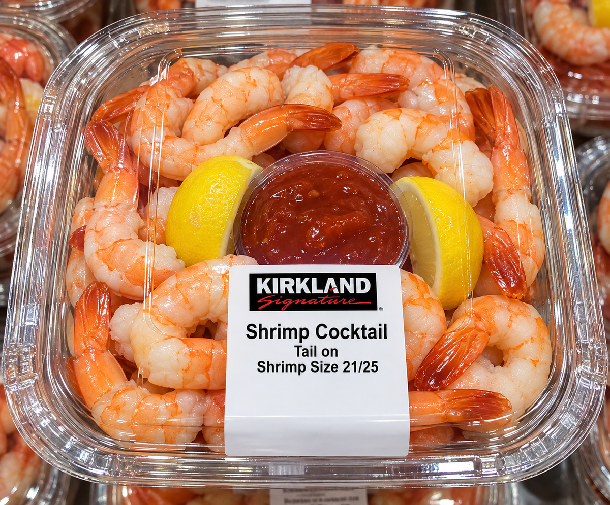 KIRKLAND SIGNATURE Shrimp Cocktail, Tail on Shrimp Size 21/25