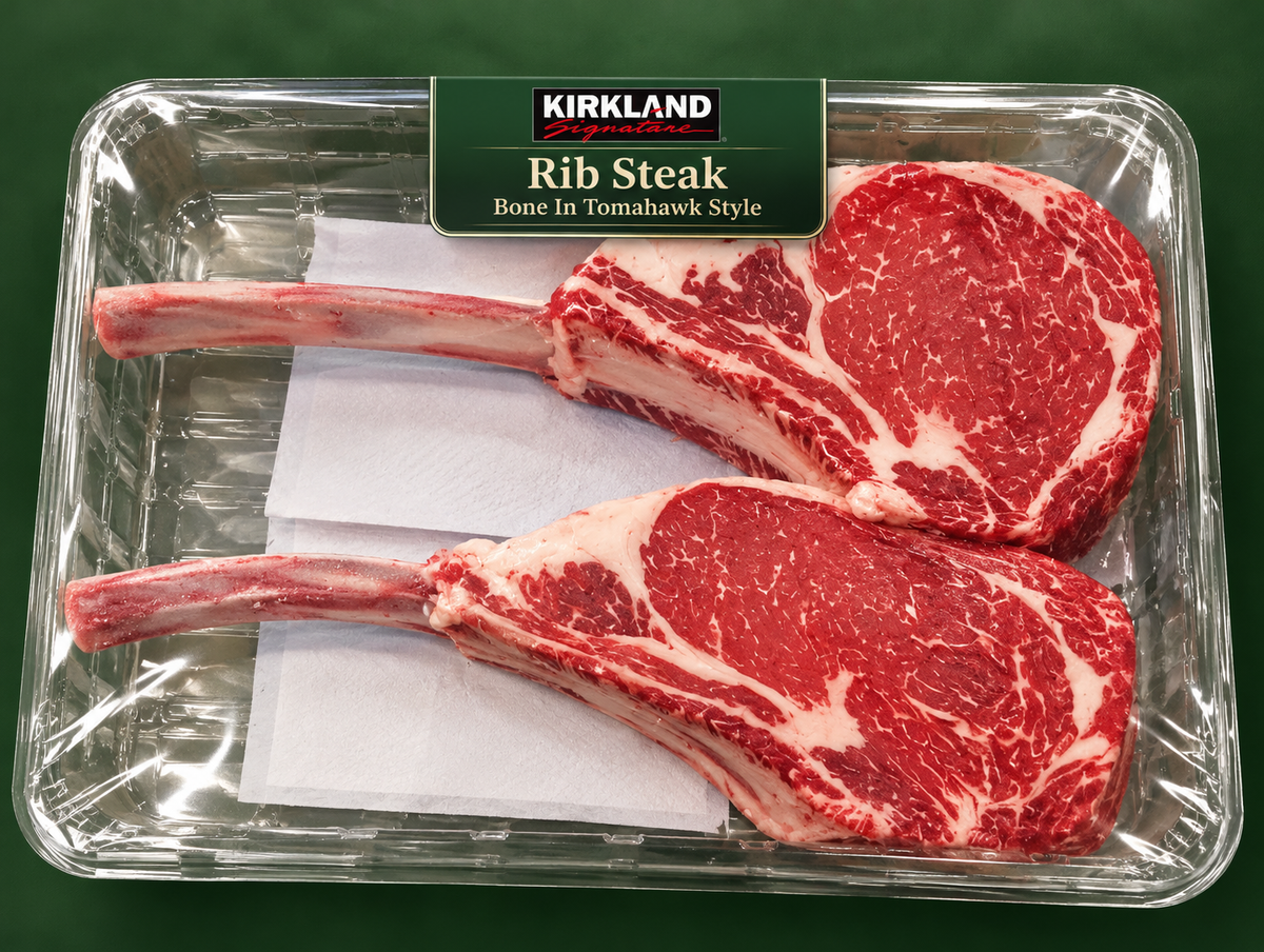 KIRKLAND SIGNATURE Rib Steak Bone in Tomahawk Style 1.35 Kg