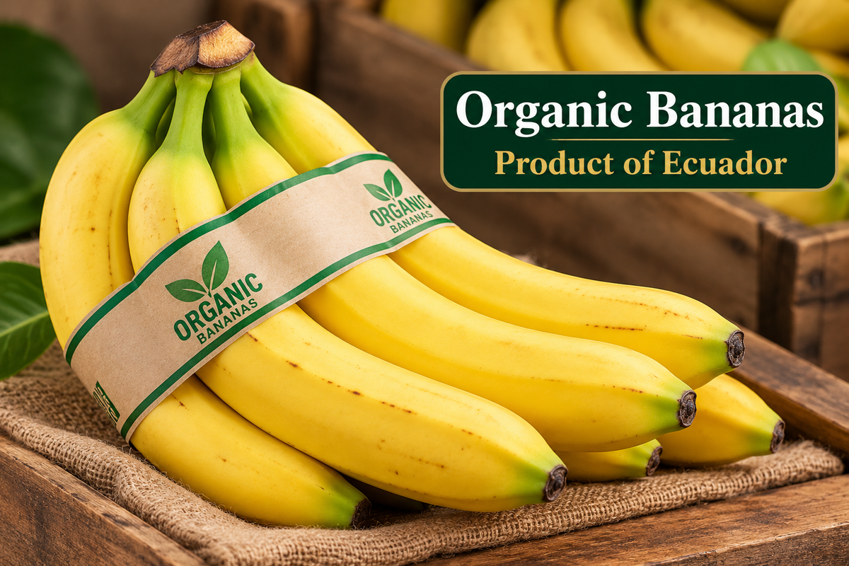 Organic Bananas -Product of Ecuador 3 Lb