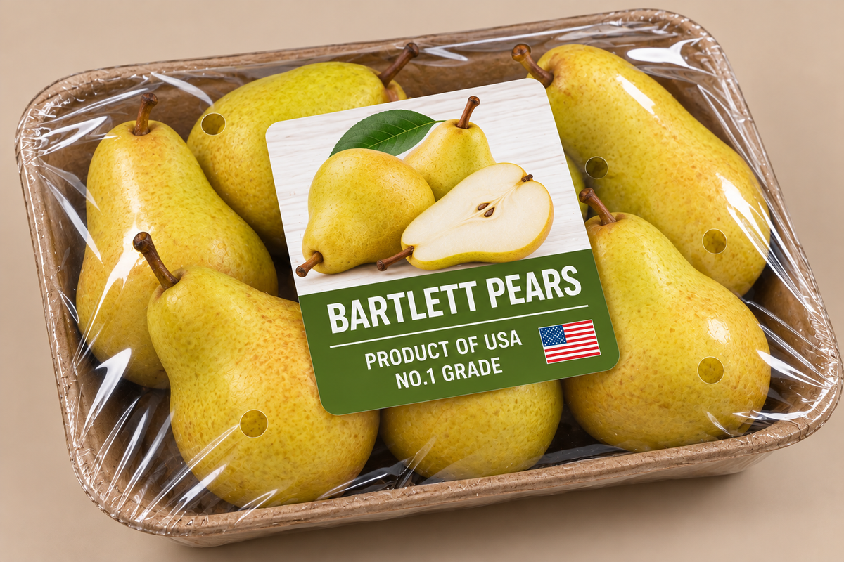 Bartlett Pears , Product of USA No.1 Grade 2.27 Kg/ 5 lb