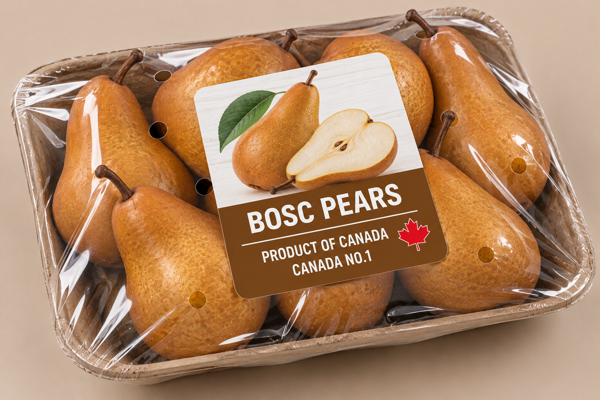 Bosc Pears , Product of Canada, Canada No.1  : 1.81 Kg/ 4 lb