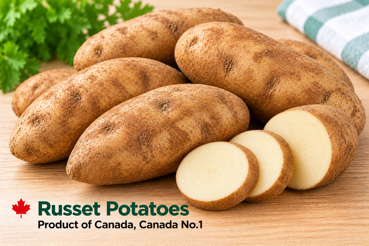 Russet potatoes -Product of canada, Canada No.1  : 6.80 Kg /15 lb