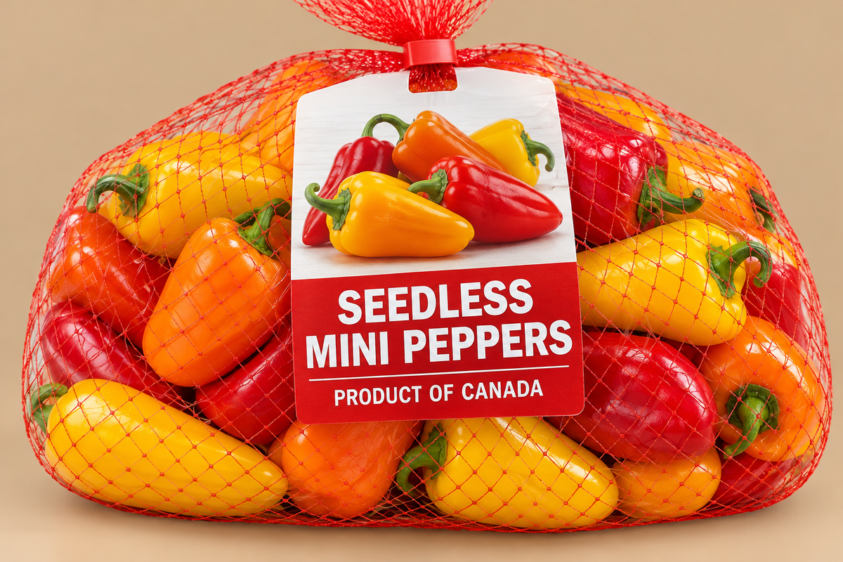 Seedless Mini Peppers , Product of Canada 680 g/ 1.5 lb