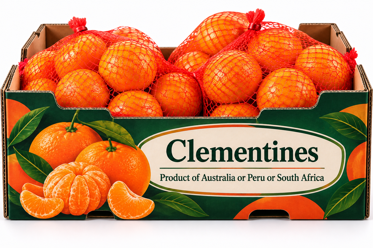 Clementines Product of Australia or Peru or South Africa  2.27 Kg/ 5 lb